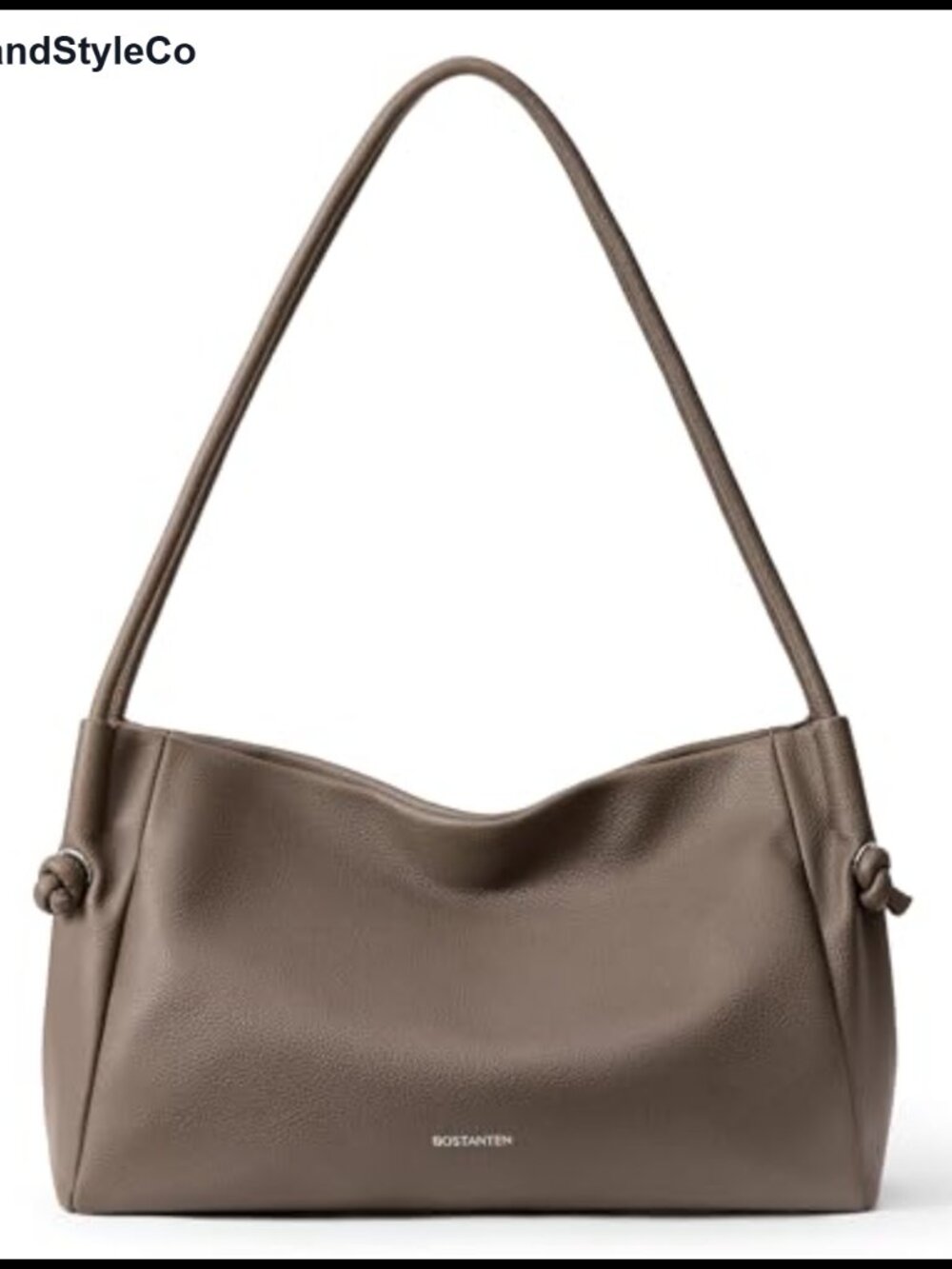 Pebbled Vegan Leather Hobo Shoulder Bag Lightweight Multi-Pocket Purse